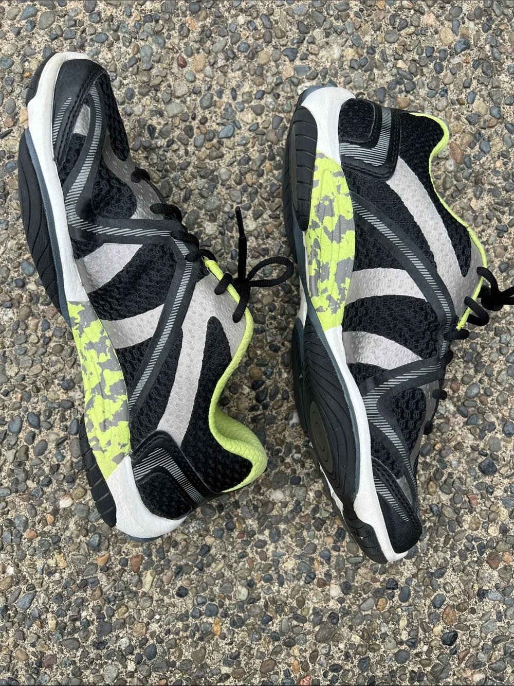 Ryka Black Zumba Sneakers with Neon Green Accents